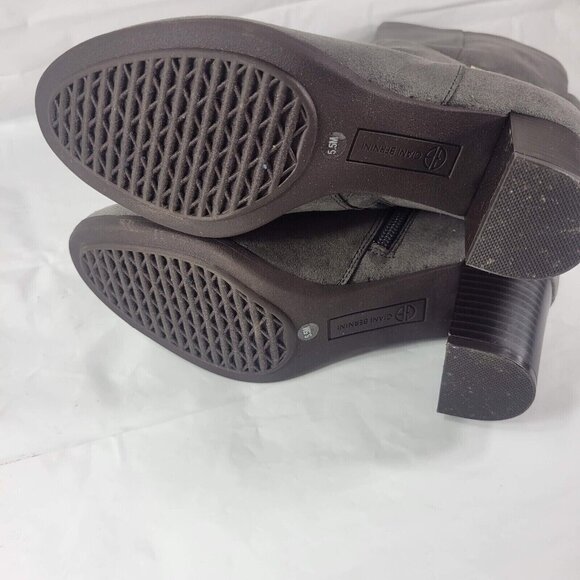 Giani Bernini Adonnys Knee High Boots Women Size 5.5 Gray Block Heel Zip New - Picture 10 of 11